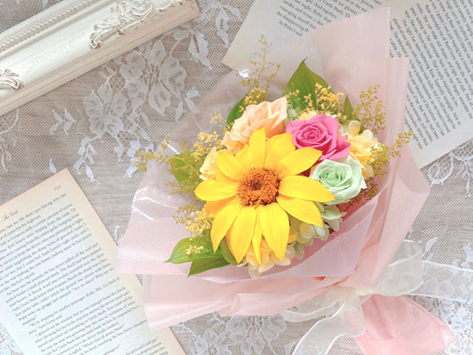 Sunflower & Rose summer bouquet